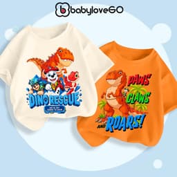 Áo thun cho bé trai BabyloveGO 2026 áo phông cho bé BabyloveGO in hoạt hình hottrend đáng yêu độc đáo 4
