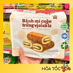 Bánh Mì Cuộn Trứng Vị Socola/Khoai Môn/Chà Bông Heshan 360g - Thích Ăn Vặt 9