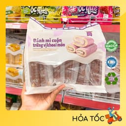 Bánh Mì Cuộn Trứng Vị Socola/Khoai Môn/Chà Bông Heshan 360g - Thích Ăn Vặt 7