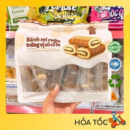 Bánh Mì Cuộn Trứng Vị Socola/Khoai Môn/Chà Bông Heshan 360g - Thích Ăn Vặt 8
