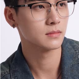 Gọng kính cận thời trang nam nữ NARO EYEWEAR dáng nửa viền vuông chất liệu TITAN cao cấp 51AD010 8