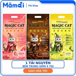 [Tải 4 Túi] Cát Mèo Magic Cat 8L~ 4KG| Cát Đất Sét Than Hoạt Tính Vón Nhanh , Hạn Chế Bụi Gây Dị Ứng 1