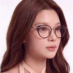 Gọng kính cận thời trang nữ ANDU EYEWEAR dáng mắt mèo chống tia UV chất liệu kim loại cao cấp 1022 2