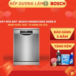 (nhập Đức)Máy Rửa Bát Bosch SMS6ECI93E Serie 6 Dung Tích 13 -14 Bộ, Sấy Extra Dry, Home Connect 1