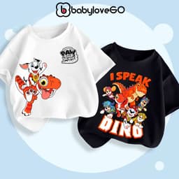 Áo thun bé trai BabyloveGO áo thun cho bé in hình độc đáo chất Cotton mềm mịn thấm hút mồ hôi 1