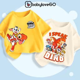 Áo thun bé trai BabyloveGO áo thun cho bé in hình độc đáo chất Cotton mềm mịn thấm hút mồ hôi 3