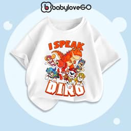 Áo thun bé trai BabyloveGO áo thun cho bé in hình độc đáo chất Cotton mềm mịn thấm hút mồ hôi 8