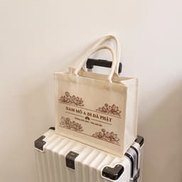 Túi Cói Nam Mô A Di Đà Phật - Túi Xách Nữ - Kích Thước 31x26x15cm - Khóa Kéo Tiện Lợi 5