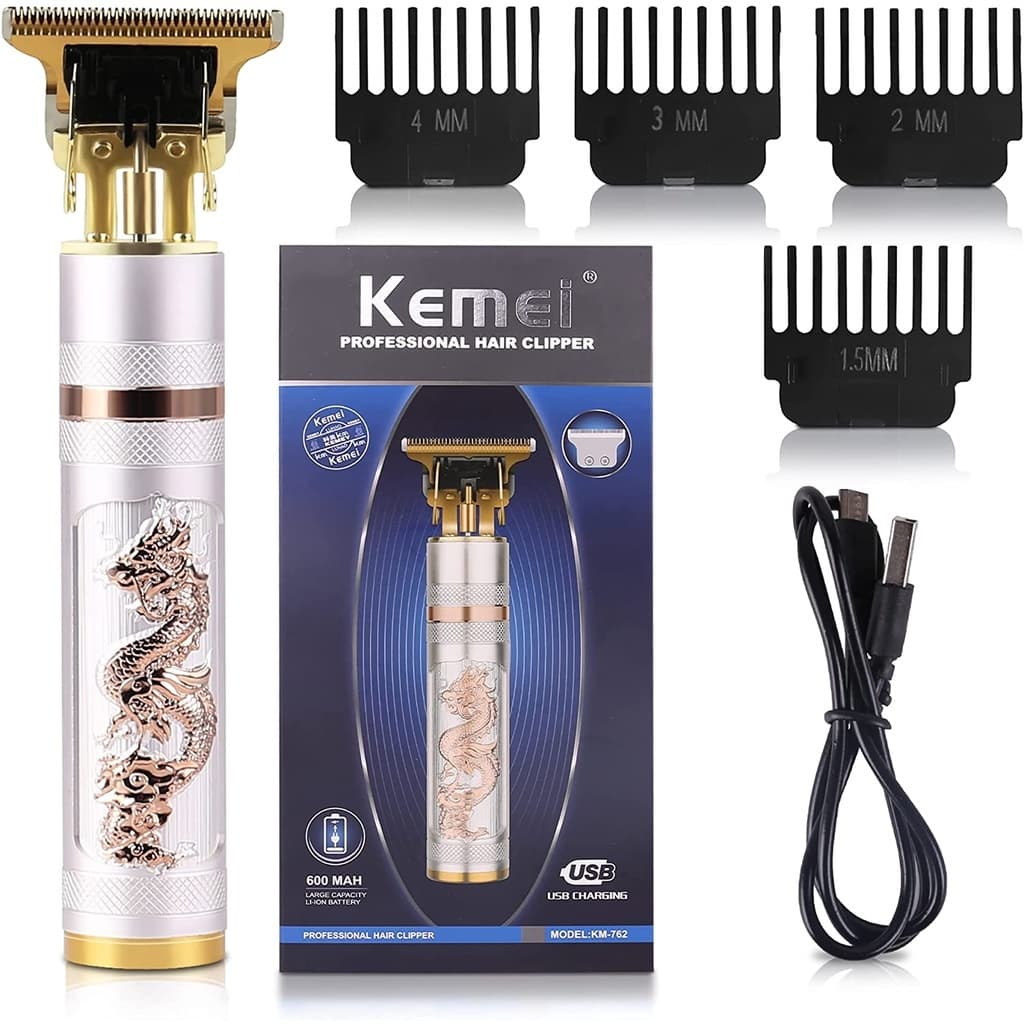 Tông Đơ Chấn Viền Kemei KM-762 và Vintage T9 (Pin Rời)
