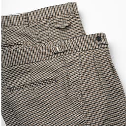 Quần Q96 Cạp Đỉa Dùng Thắt Lưng Caro Be Cotton Poly Spandex Co Dãn Nhẹ Thoải Mái 3