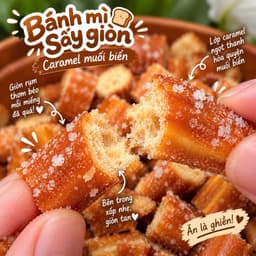 Bánh Mì Sấy Giòn Caramel Muối Biển Paco Food Hủ 350g – Đồ Ăn Vặt Giòn Rụm Thơm Béo, Bánh Mì Caramel Ngọt Mặn Ăn Là Ghiền 4