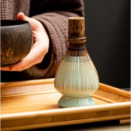 Chổi Shin Chasen Tre Tím Cao Cấp, Chổi Đánh Matcha, Dụng Cụ Khuấy Trà 5