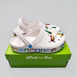 Dép sục nhựa bít mũi classic peanuts Ver 3, sục peanuts in hình cún dễ thương, sục đế thấp họa tiết sắt màu nam nữ 6