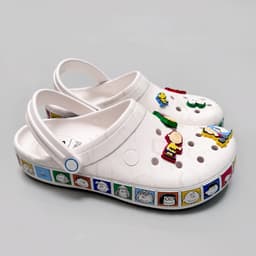 Dép sục nhựa bít mũi classic peanuts Ver 3, sục peanuts in hình cún dễ thương, sục đế thấp họa tiết sắt màu nam nữ 3