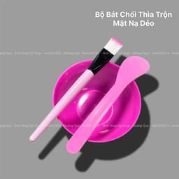 Bát Thìa Chổi Nhựa, Chổi , Thìa Dùng Trộn Mặt Nạ Bột Đăp Mặt Nạ, Chăm Sóc Da 1