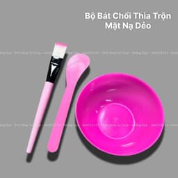 Bát Thìa Chổi Nhựa, Chổi , Thìa Dùng Trộn Mặt Nạ Bột Đăp Mặt Nạ, Chăm Sóc Da 3
