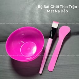 Bát Thìa Chổi Nhựa, Chổi , Thìa Dùng Trộn Mặt Nạ Bột Đăp Mặt Nạ, Chăm Sóc Da 2