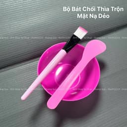 Bát Thìa Chổi Nhựa, Chổi , Thìa Dùng Trộn Mặt Nạ Bột Đăp Mặt Nạ, Chăm Sóc Da 5