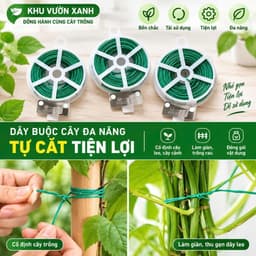 Cuộn dây kẽm bọc nhựa buộc đồ buộc cây cảnh đa năng kèm dao cắt 2