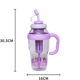 Ly/Bình Nước Có Vách Ngăn ICE CREAM 1300ml và Ly giữ nhiệt có quai Chill kèm ống hút 700ml. LMS 2