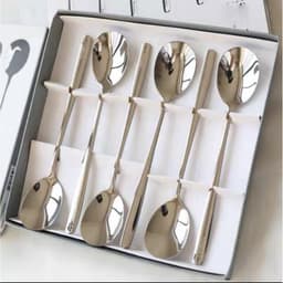 Set 6 thìa/muỗng inox dài nouva và Set 2 Thìa cơm gốm sứ siêu đáng yêu hoạ tiết cute Xinh Yêu 5