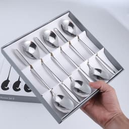 Set 6 thìa/muỗng inox dài nouva và Set 2 Thìa cơm gốm sứ siêu đáng yêu hoạ tiết cute Xinh Yêu 6