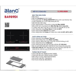 Bếp từ BLANC 989DI | Inverter tiết kiệm điện | Sôi liu riu | model 2025 | bảo hành 3 năm 6