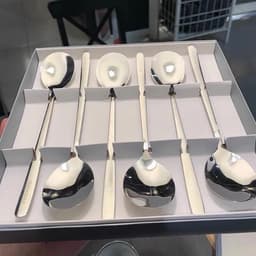 Set 6 thìa/muỗng inox dài nouva và Set 2 Thìa cơm gốm sứ siêu đáng yêu hoạ tiết cute Xinh Yêu 7