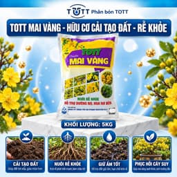 Phân bón Mai vàng, bao 5kg, Dưỡng cây, đâm chồi, ra rễ mạnh, Phân Bón TOTT Mai vàng 1