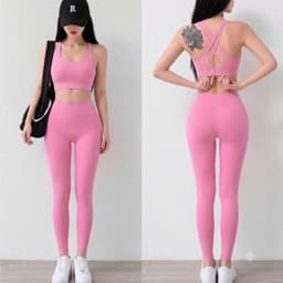 Bộ tập Gym, Yoga, Erobic cho nữ chất LuLu hàng Quảng Châu cao cấp BT806 2