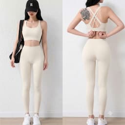 Bộ tập Gym, Yoga, Erobic cho nữ chất LuLu hàng Quảng Châu cao cấp BT806 8