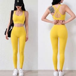 Bộ tập Gym, Yoga, Erobic cho nữ chất LuLu hàng Quảng Châu cao cấp BT806 3