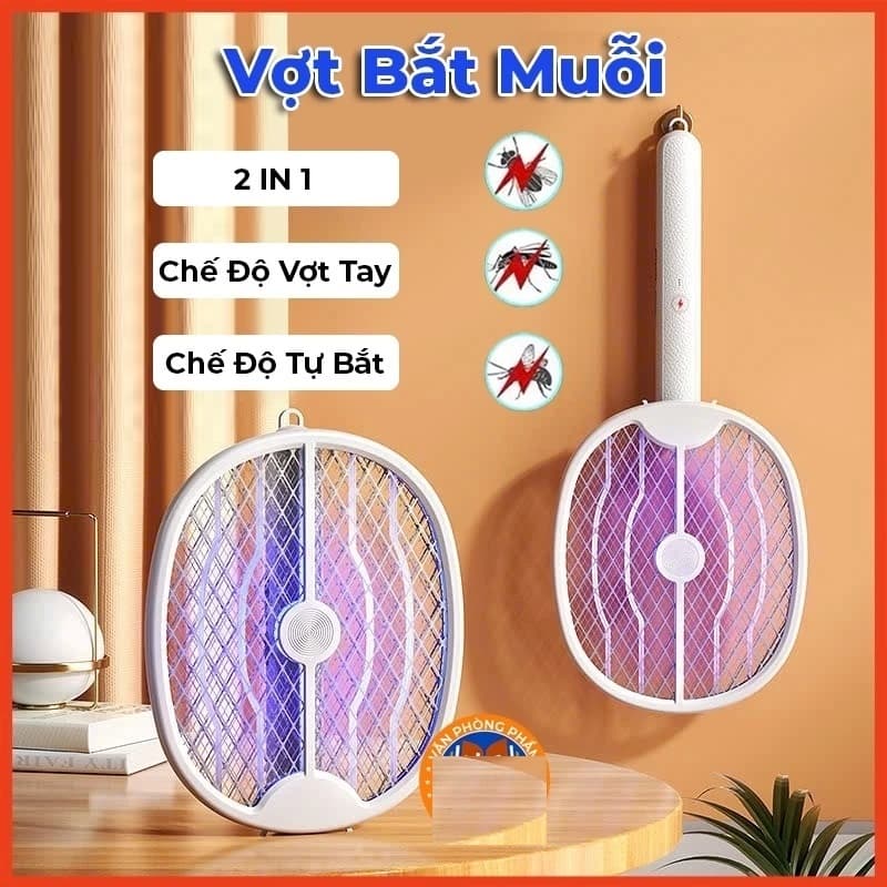 Vợt bắt muỗi kiêm đèn bắt muỗi gấp gọn 2 Trong 1 và Cây vợt muỗi CYX D88
