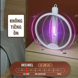 Vợt bắt muỗi kiêm đèn bắt muỗi gấp gọn 2 Trong 1 và Cây vợt muỗi CYX D88 5