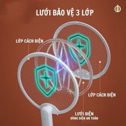 Vợt bắt muỗi kiêm đèn bắt muỗi gấp gọn 2 Trong 1 và Cây vợt muỗi CYX D88 6