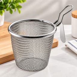 Rổ Lưới Inox 304 Vớt Thực Phẩm Có Tay Cầm – Rổ Lọc Mì Bún, Rau Củ, Đồ Lẩu, Đồ Chiên Gọn Đẹp 3