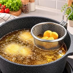 Rổ Lưới Inox 304 Vớt Thực Phẩm Có Tay Cầm – Rổ Lọc Mì Bún, Rau Củ, Đồ Lẩu, Đồ Chiên Gọn Đẹp 5