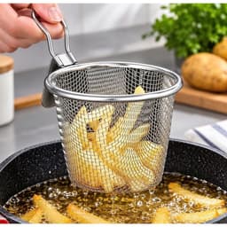 Rổ Lưới Inox 304 Vớt Thực Phẩm Có Tay Cầm – Rổ Lọc Mì Bún, Rau Củ, Đồ Lẩu, Đồ Chiên Gọn Đẹp 8
