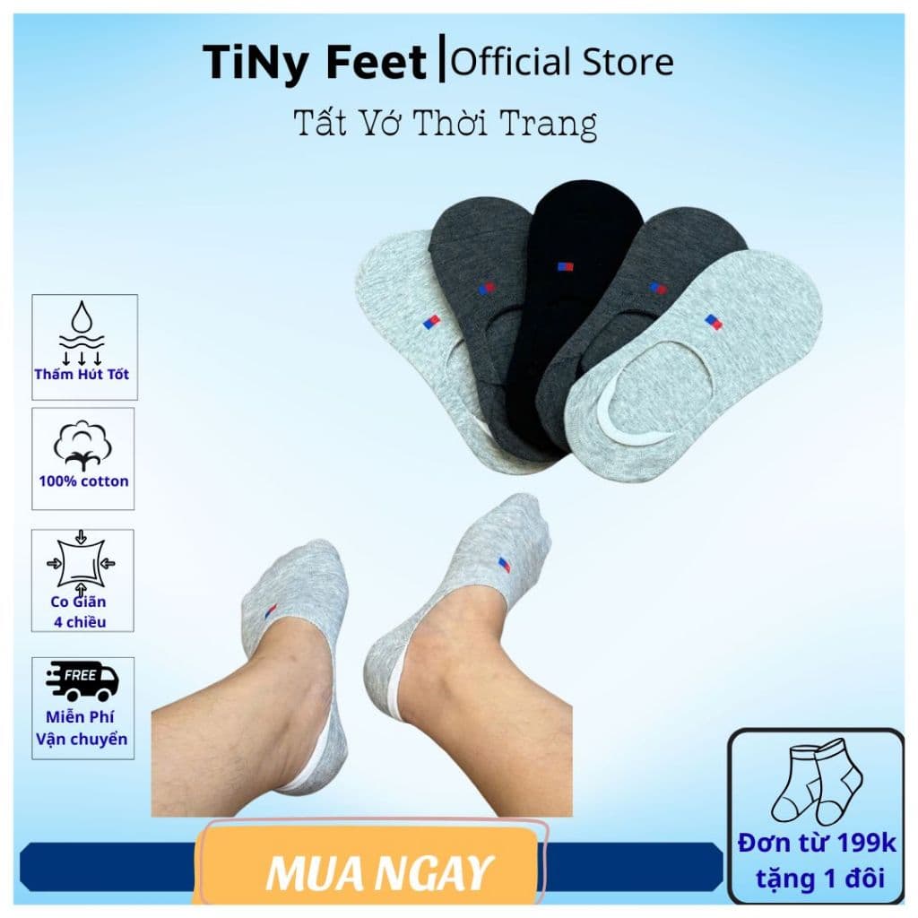 Combo 5, combo10 đôi tất hài, lười Chất Liệu Cotton Thông Hơi Thoáng Khí Chống hôi Chân