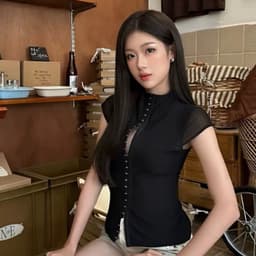 Áo Body Lưới Đính Mắc Cài Phong Cách Y2K Slay Cá Tính 2