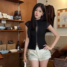 Áo Body Lưới Đính Mắc Cài Phong Cách Y2K Slay Cá Tính 4