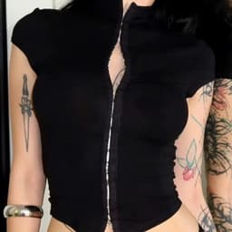 Áo Body Lưới Đính Mắc Cài Phong Cách Y2K Slay Cá Tính 6
