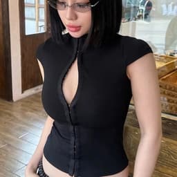 Áo Body Lưới Đính Mắc Cài Phong Cách Y2K Slay Cá Tính 8