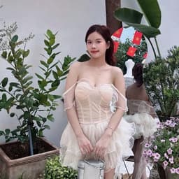 Đầm Lưới Chấm Bi Corset Tay Cánh Tiên Dáng Xòe Tầng Gợn Sóng Gợi Cảm Ananclothing 9