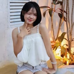 Áo Hai Dây Voan Bồng Babydoll Màu Kem Phối Ren Ngực Nơ Nhẹ Nhàng Nữ Tính Mặc Đi Biển Đi Chơi 5