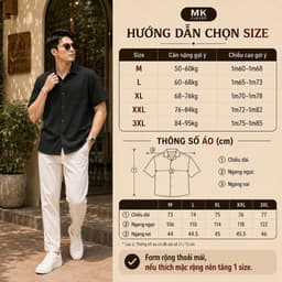 Combo 2 Áo sơ mi Cổ Đức Line cho Nam MKCLEVER Chất Vải đũi dễ mặc dễ phối, Thoáng Mát, Vận Động Thoải Mái 2