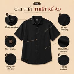 Combo 2 Áo sơ mi Cổ Đức Line cho Nam MKCLEVER Chất Vải đũi dễ mặc dễ phối, Thoáng Mát, Vận Động Thoải Mái 4