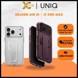 [Có iP18] Ốp UNIQ Heldro Air Chống Sốc Kiêm Giá Đỡ Sạc Không Dây Có Nút Control Chính Hãng cho iP 18 | 17 Pro Max 1