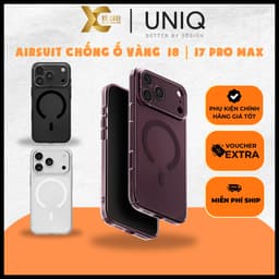 [Có iP18] Ốp UNIQ AirSuit Siêu Mỏng Nhẹ Chống Ố Vàng Sạc Không Dây Có Nút Control Chính Hãng cho iP 18 | 17 Pro Max 1