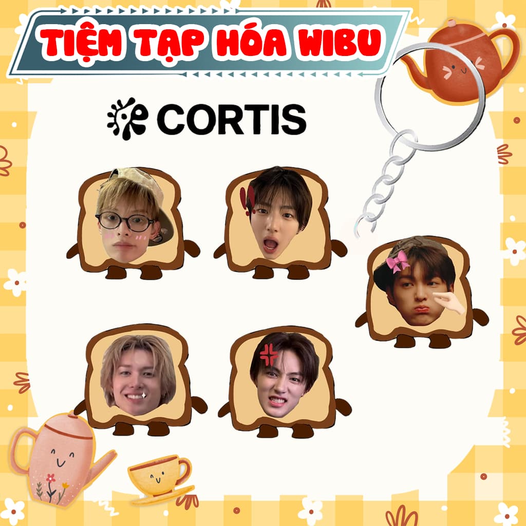 Móc Khóa Dây treo điện thoại keyring phonecharm Bánh Mỳ Gối Cortis Cute